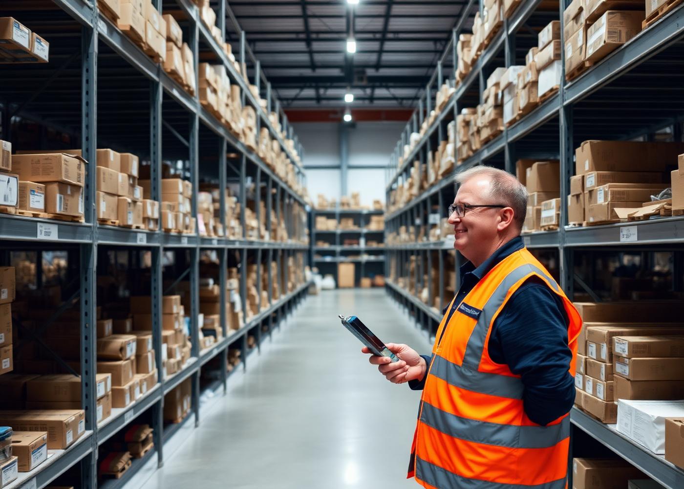 US Earthmovers warehouse team checking spare parts inventory